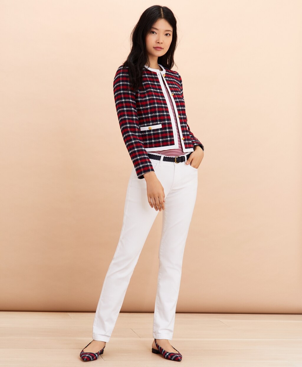 Brooks Brothers Women Stretch Denim Five-Pocket Pants