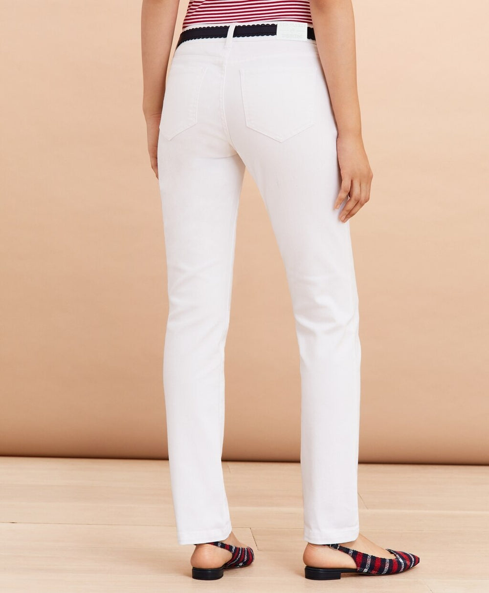 Brooks Brothers Women Stretch Denim Five-Pocket Pants