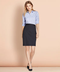 Brooks Brothers Women Nine-to-Nine Stretch Cotton Pinpoint Oxford Shirt