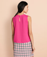 Brooks Brothers Women Ruffled Crepe Top