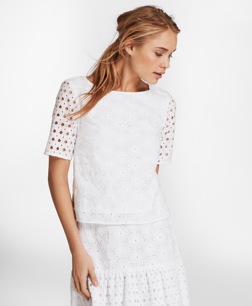 Brooks Brothers Women Cotton Eyelet Blouse