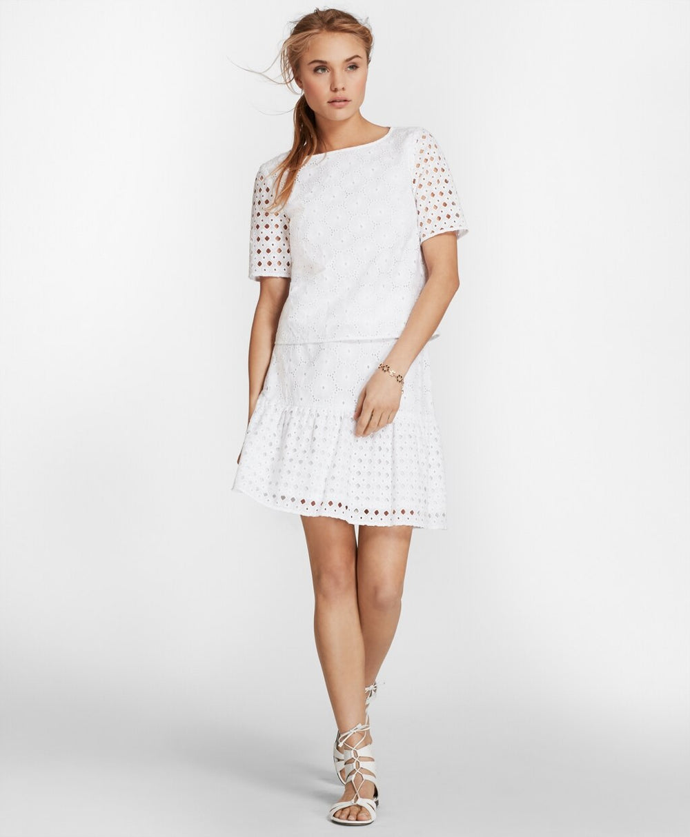 Brooks Brothers Women Cotton Eyelet Blouse
