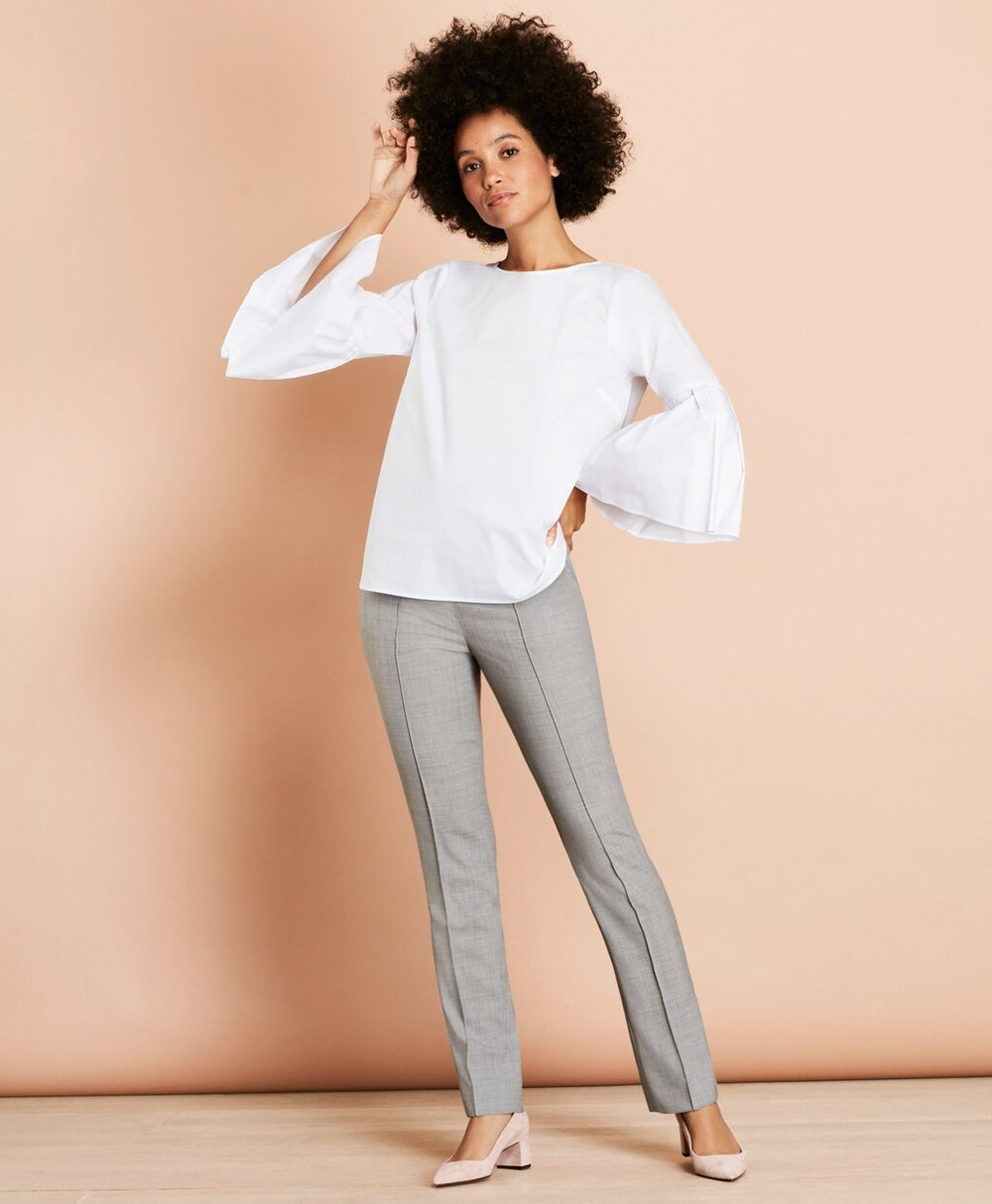 Brooks Brothers Women Poplin Bell-Sleeve Blouse