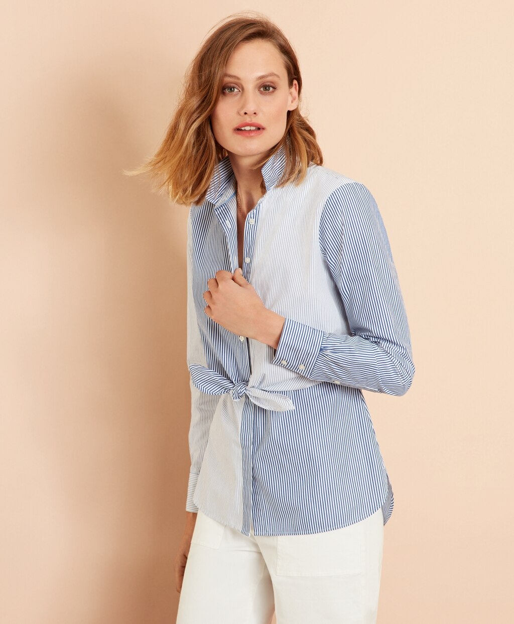 Brooks Brothers Women Tie-Front Fun Shirt