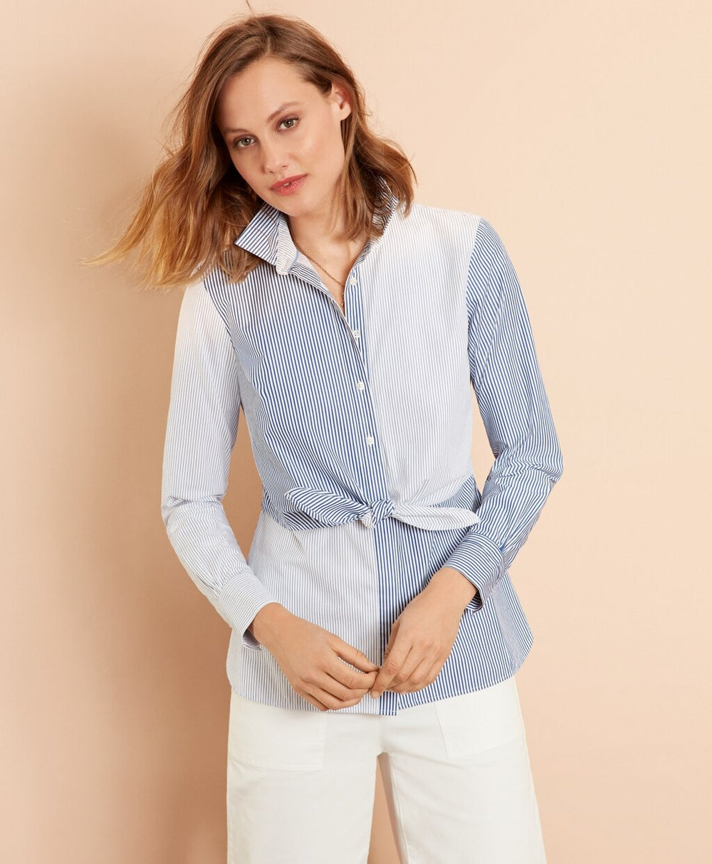 Brooks Brothers Women Tie-Front Fun Shirt