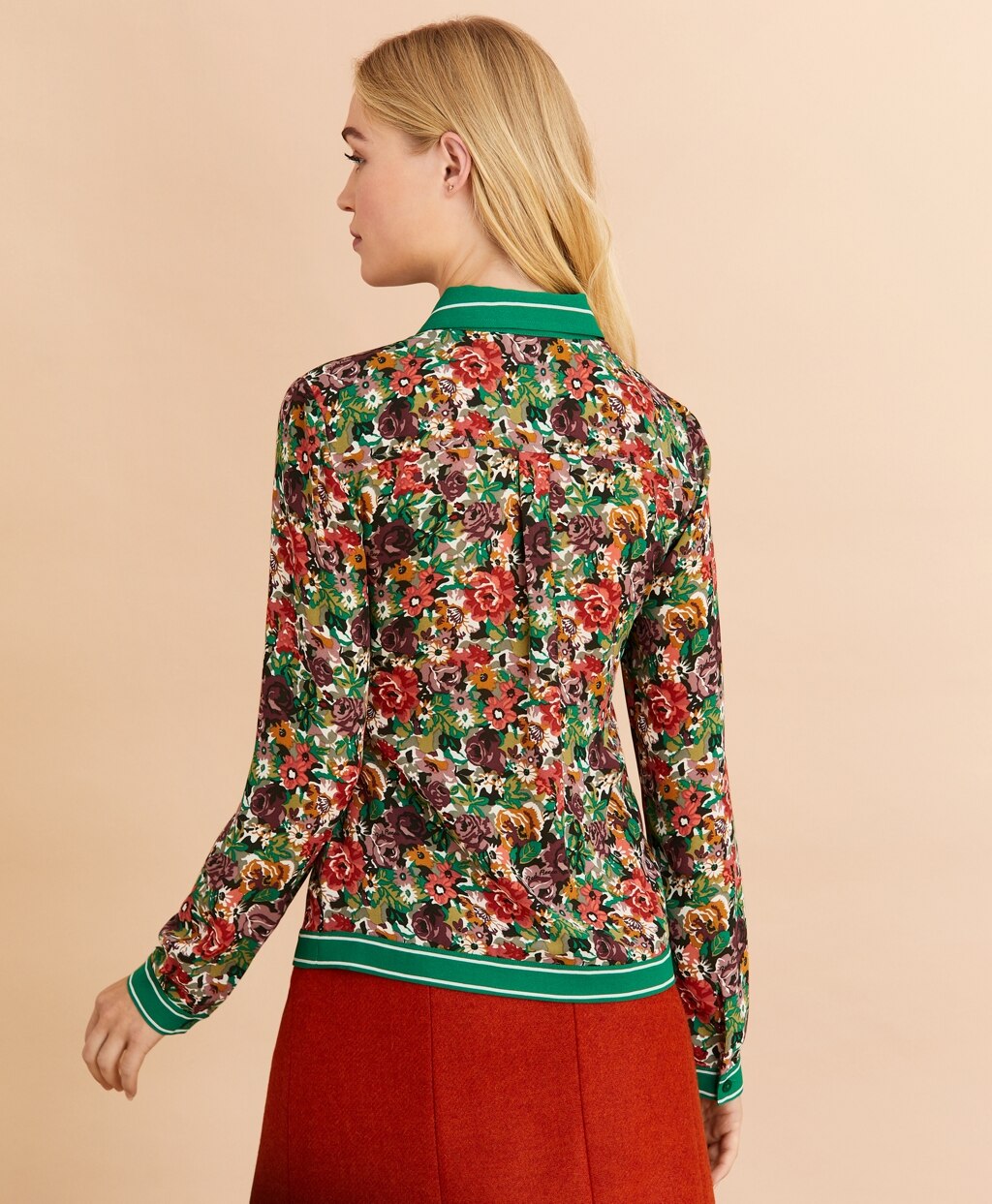 Brooks Brothers Women Floral-Print Crepe Blouse