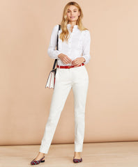 Brooks Brothers Women Ruffled Poplin Shirt