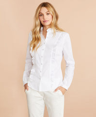 Brooks Brothers Women Ruffled Poplin Shirt