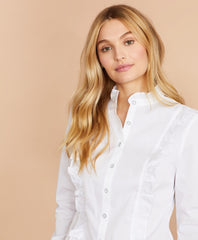 Brooks Brothers Women Ruffled Poplin Shirt