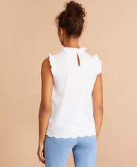Brooks Brothers Women Eyelet-Trimmed Poplin Blouse