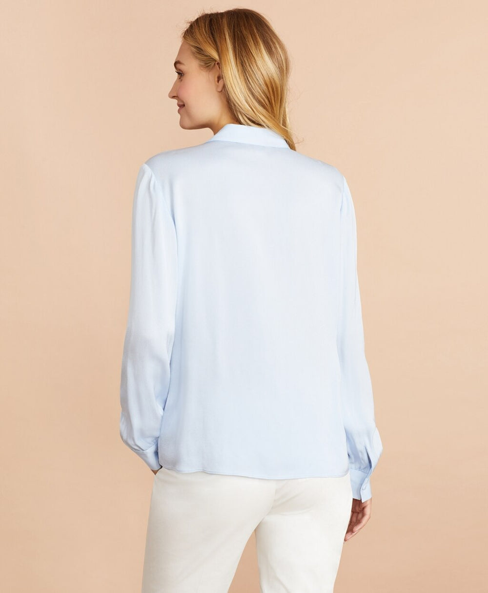 Brooks Brothers Women Pintucked Crepe Blouse
