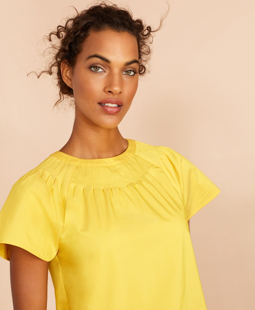 Brooks Brothers Women Pleated Poplin Blouse