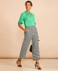 Brooks Brothers Women Crepe Ruffled Blouse