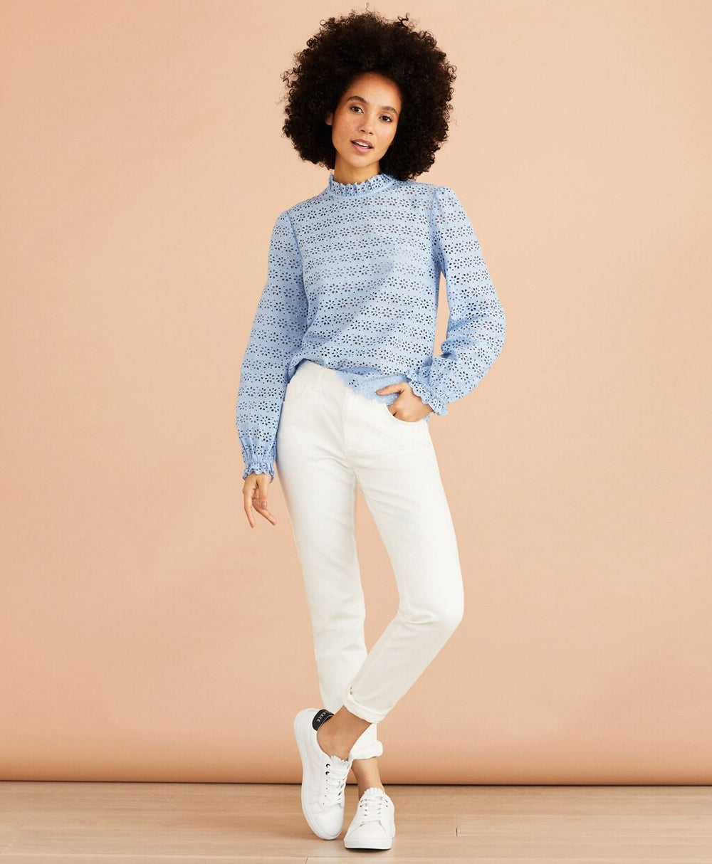 Brooks Brothers Women Cotton Eyelet Blouse
