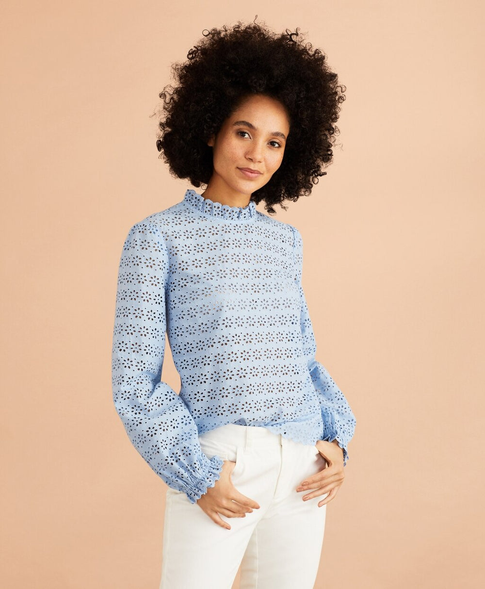 Brooks Brothers Women Cotton Eyelet Blouse
