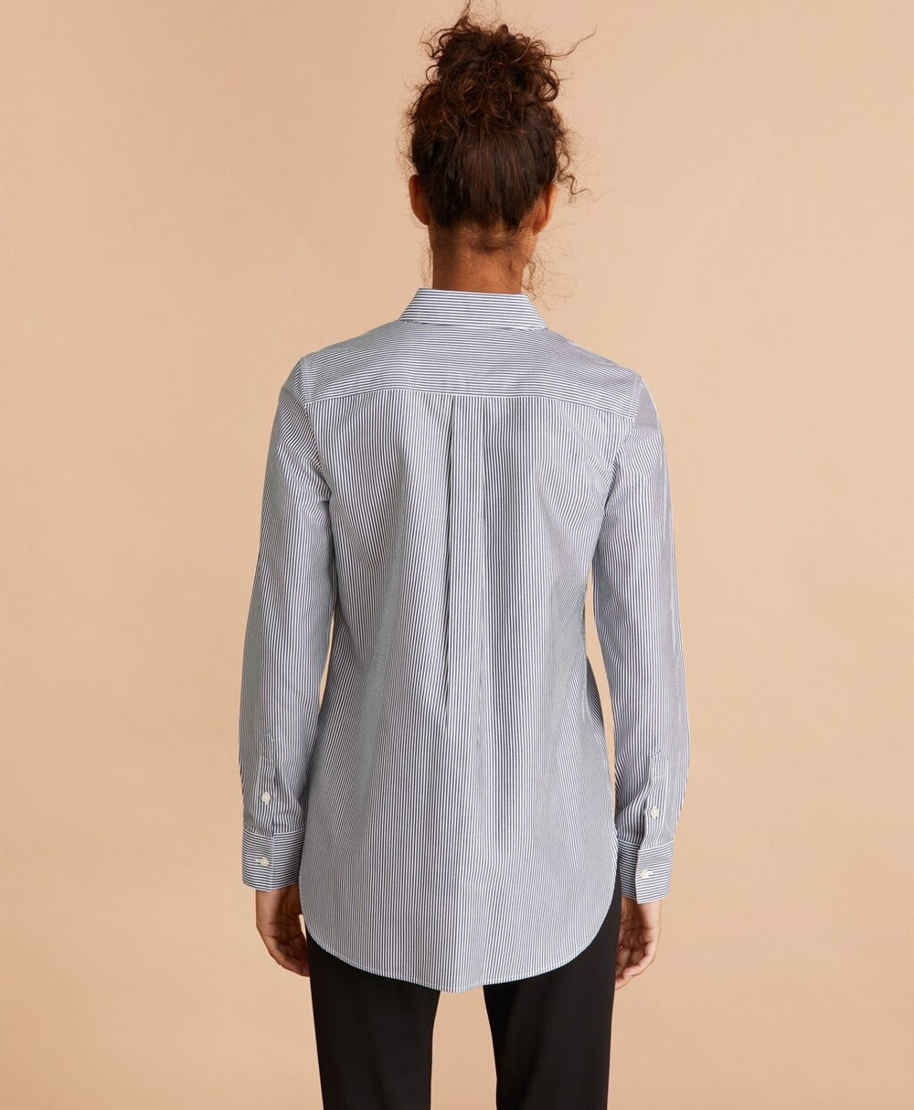 Brooks Brothers Women Non-Iron Striped Cotton Broadcloth Tunic