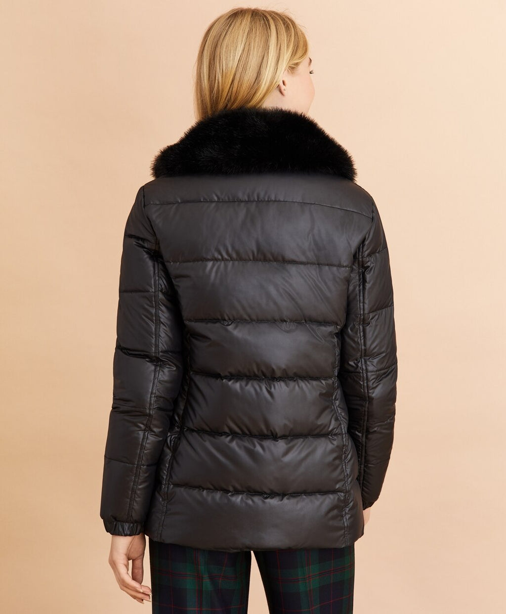 Brooks Brothers Women Faux-Fur-Trim Down Parka
