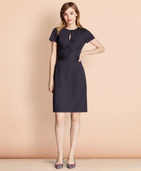 Brooks Brothers Women Pinstripe Stretch Wool Dress