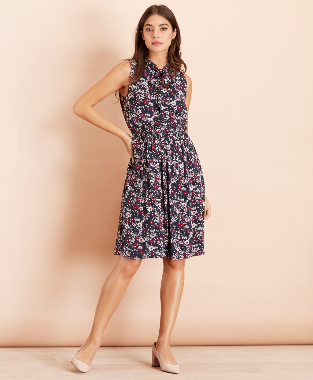 Brooks Brothers Women Floral-Print Crepe Dress
