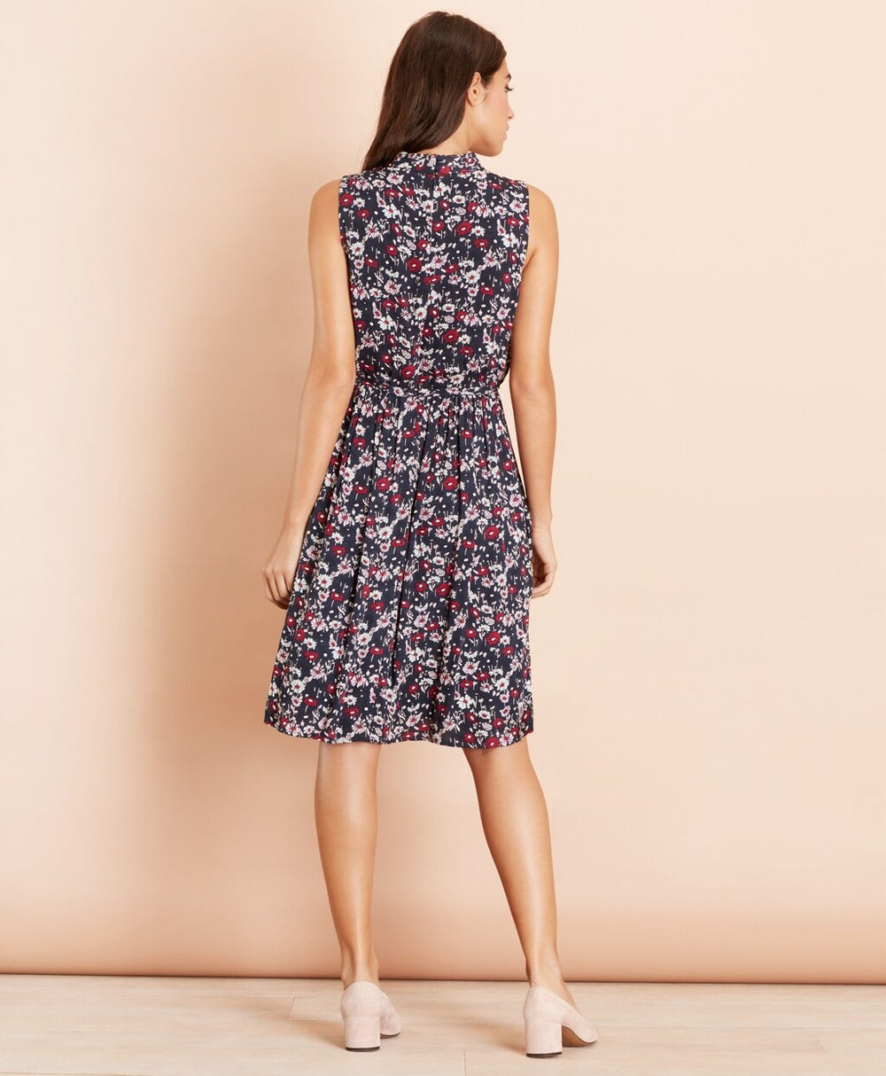 Brooks Brothers Women Floral-Print Crepe Dress