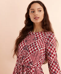 Brooks Brothers Women Floral Houndstooth-Print Dress