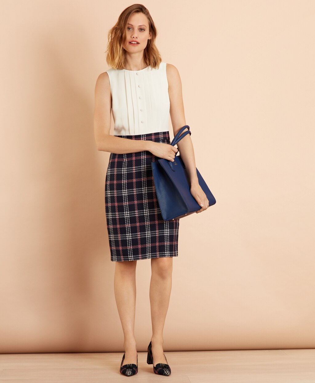 Brooks Brothers Women Mixed-Media Shirt Dress