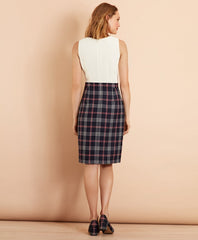 Brooks Brothers Women Mixed-Media Shirt Dress