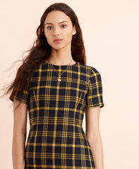 Brooks Brothers Women Plaid Wool-Blend Sheath Dress