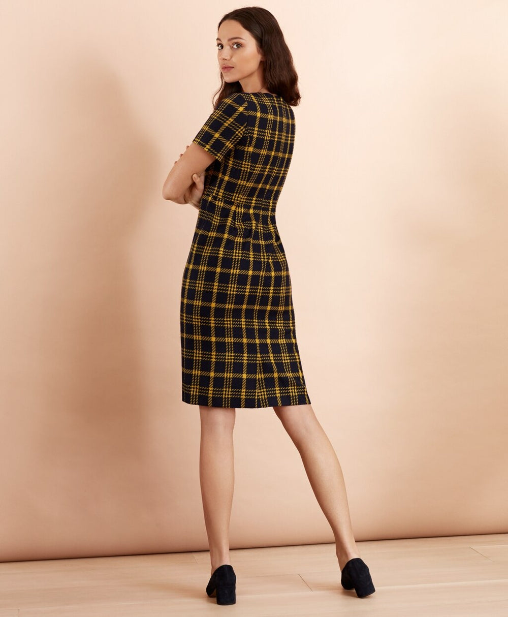 Brooks Brothers Women Plaid Wool-Blend Sheath Dress