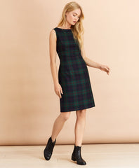 Brooks Brothers Women Tartan Wool-Blend A-Line Dress