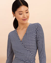 Brooks Brothers Women Logo-Print Jersey Wrap Dress