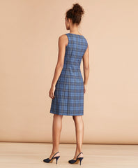 Brooks Brothers Women Tartan Wool Shift Dress