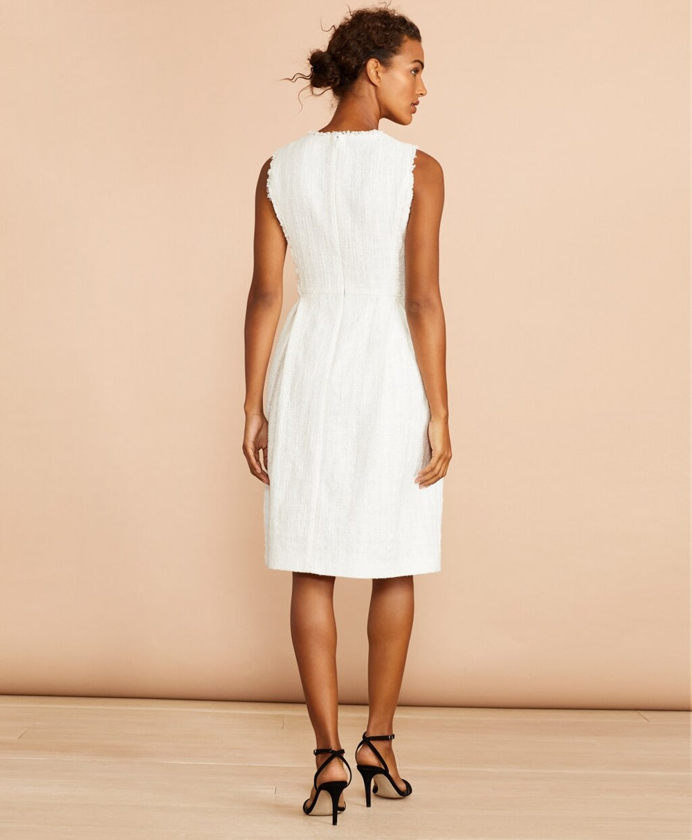 Brooks Brothers Women Fringe-Trimmed Boucle Dress