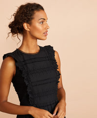 Brooks Brothers Women Ruffled Cotton Eyelet Dress
