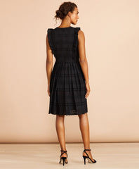 Brooks Brothers Women Ruffled Cotton Eyelet Dress