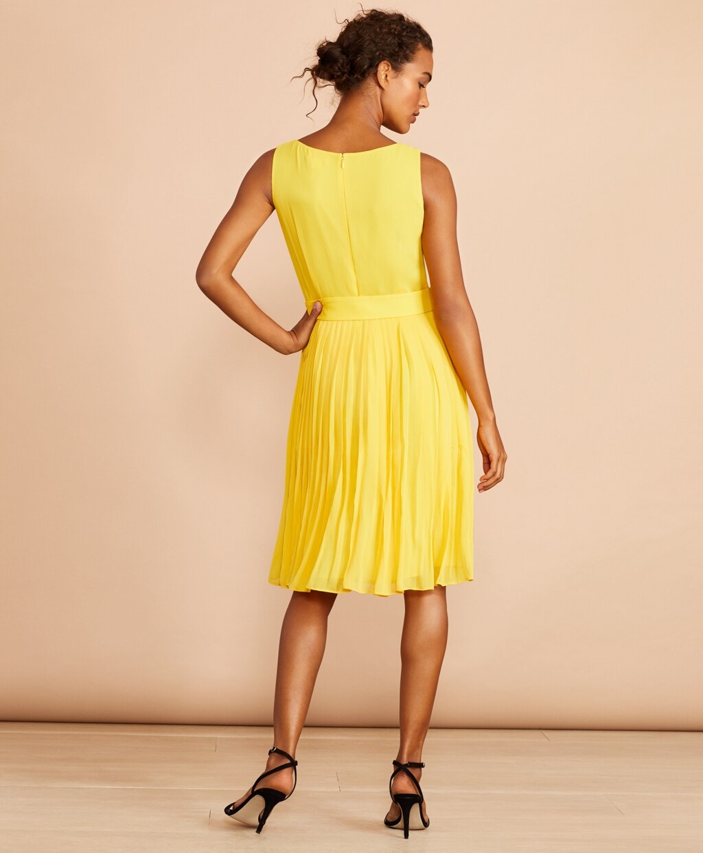 Brooks Brothers Women Pleated Chiffon Dress