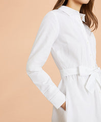Brooks Brothers Women Eyelet-Trim Cotton Poplin Shirt Dress