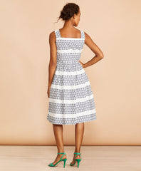 Brooks Brothers Women Floral-Embroidered Cotton Eyelet Dress