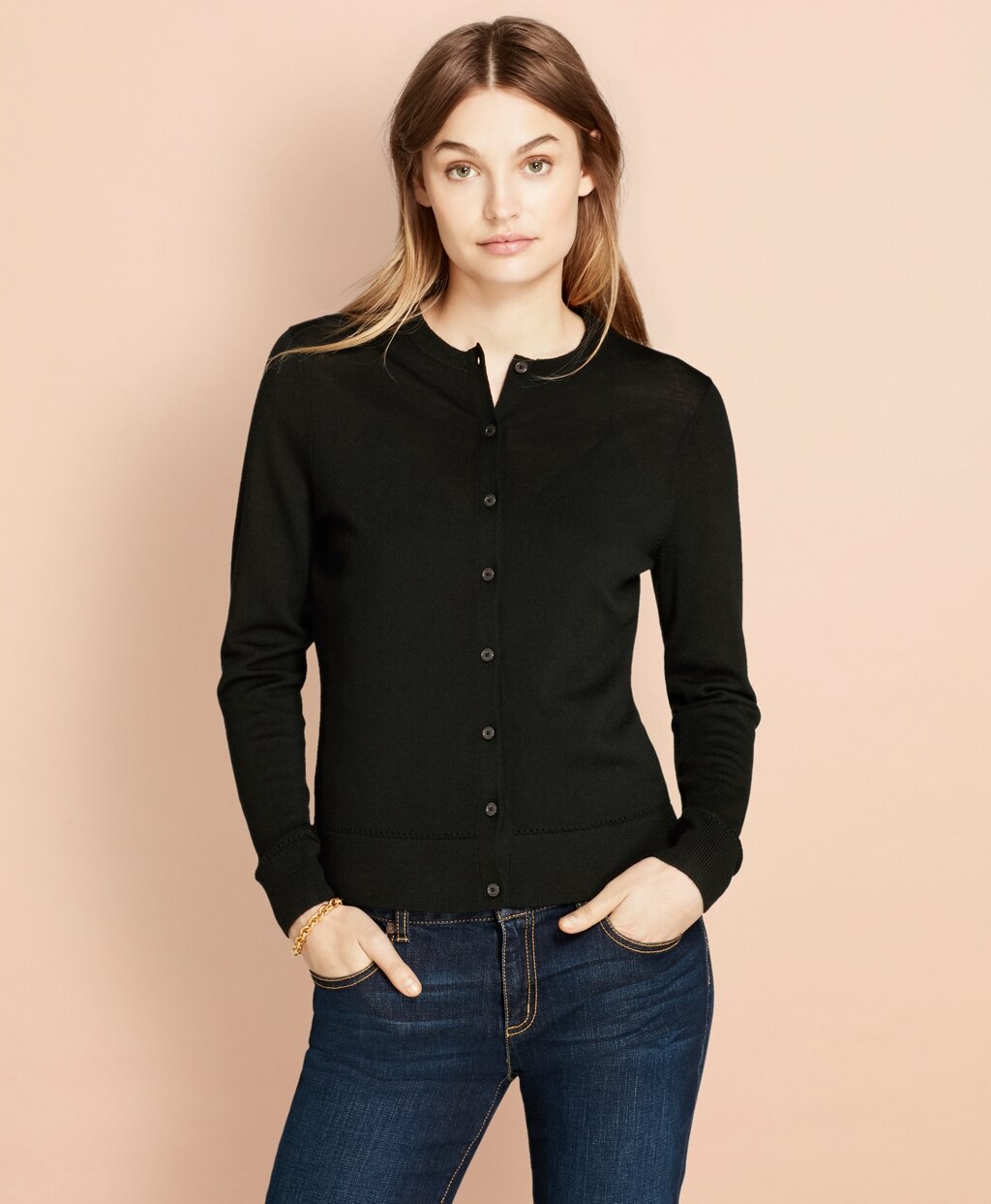 Brooks Brothers Women Merino Wool Cardigan