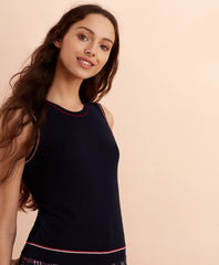 Brooks Brothers Women Stripe-Tipped Merino Wool Top