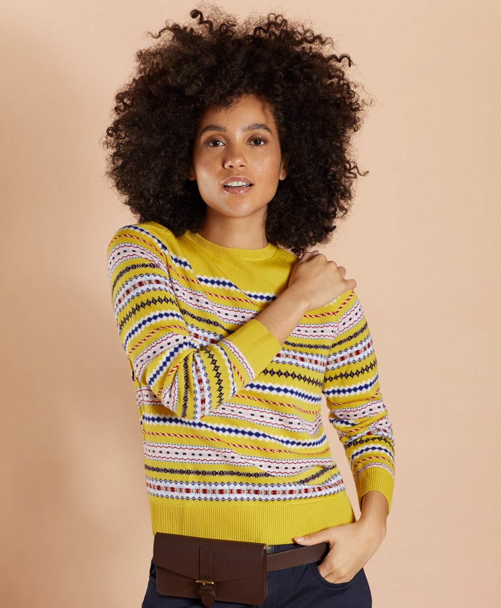 Brooks Brothers Women Merino Wool Fair Isle Sweater
