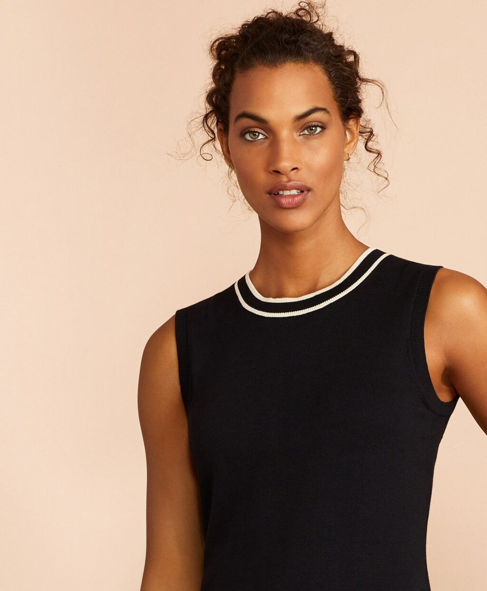 Brooks Brothers Women Striped Cotton Shell