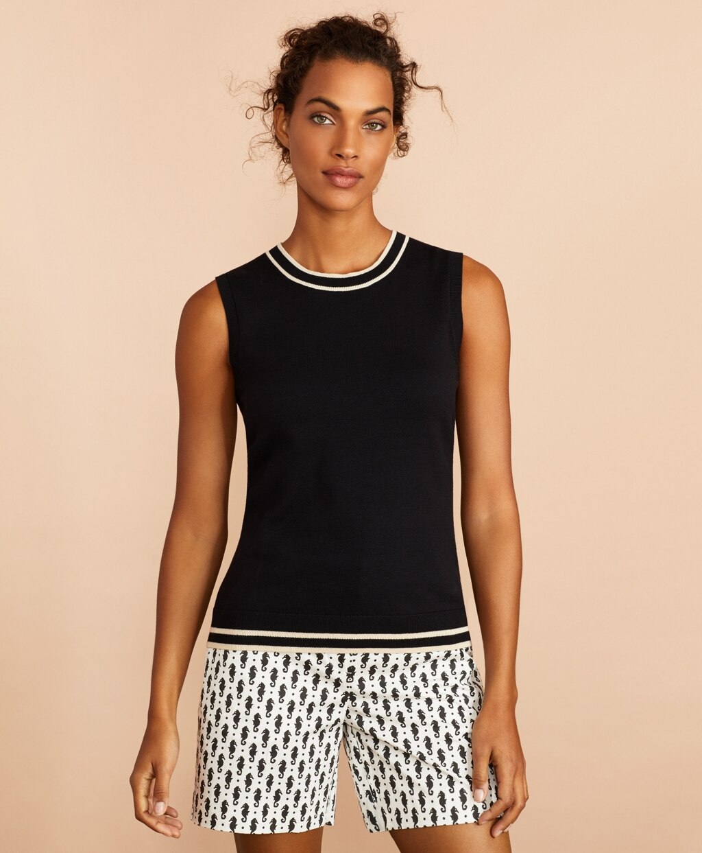 Brooks Brothers Women Striped Cotton Shell