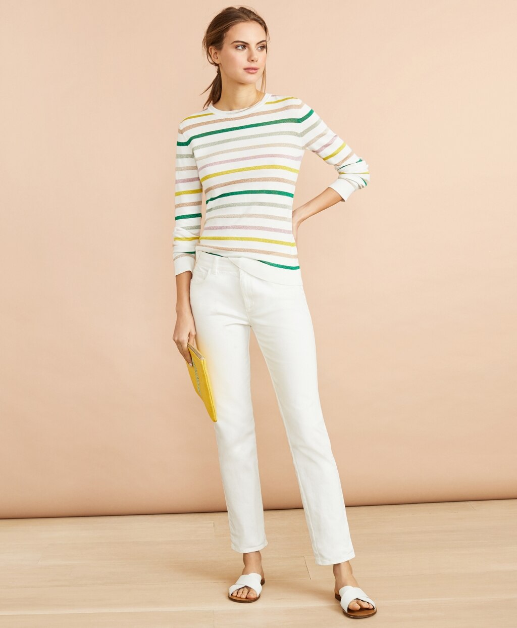 Brooks Brothers Women Shimmer Stripe Sweater