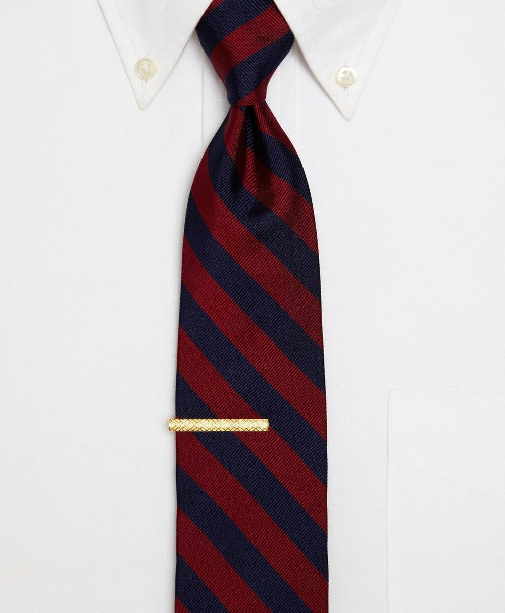 Brooks Brothers Men Gold-Plated Crisscross Tie Bar