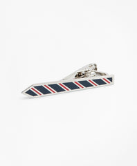 Brooks Brothers Men Rep Stripe Tie Bar