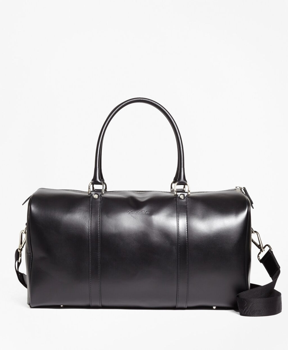Brooks Brothers Men Leather Duffle Bag