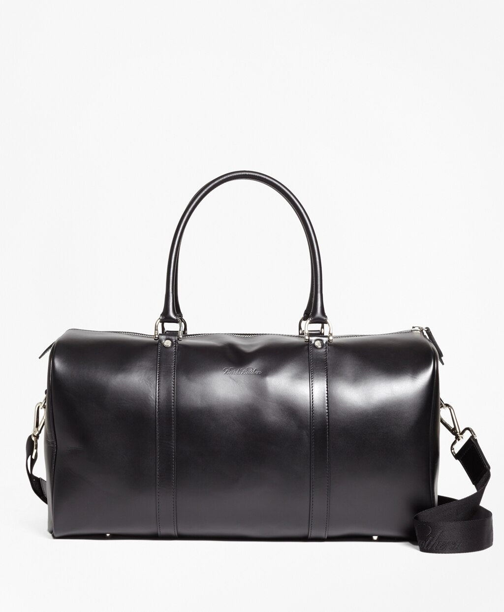 Brooks Brothers Men Leather Duffle Bag