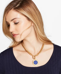 Brooks Brothers Women Gold-Plated Toggle Pendant Necklace