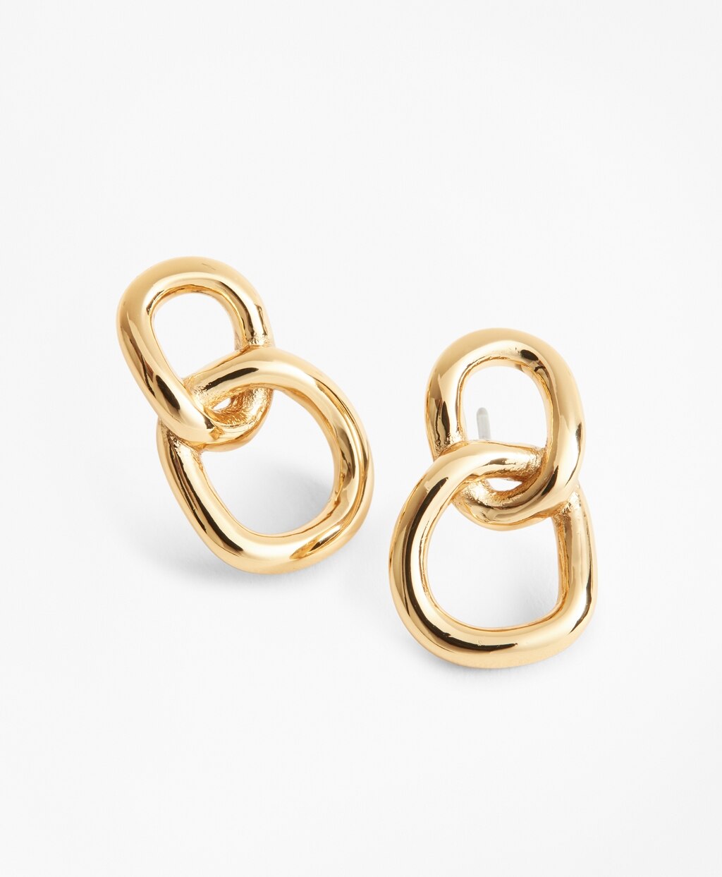 Brooks Brothers Women Gold-Plated Chain Earrings